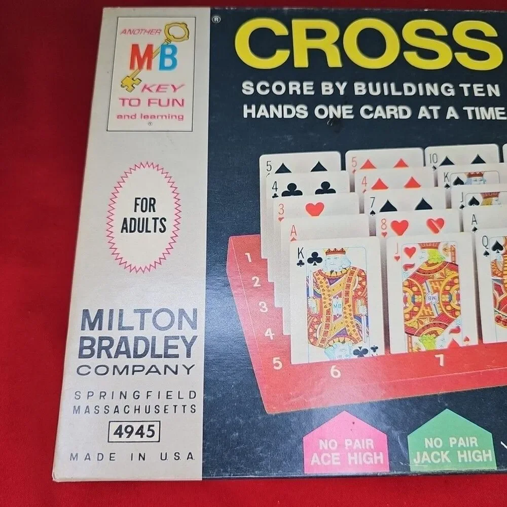 Poker Game Milton Bradley Cross Up Adults #4945 USA Made VTG 1968 Complete